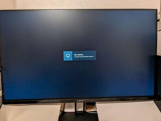 PC monitor showing no signal message