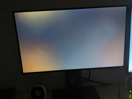 screen spots on a computer monitor