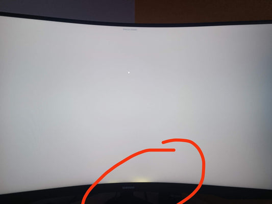 yellow spot on smartphone screen